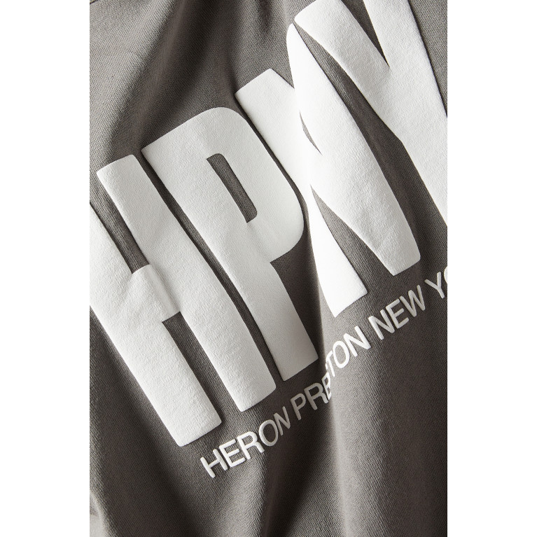 Heron Preston - Logo Print T-shirt in Cotton Grey