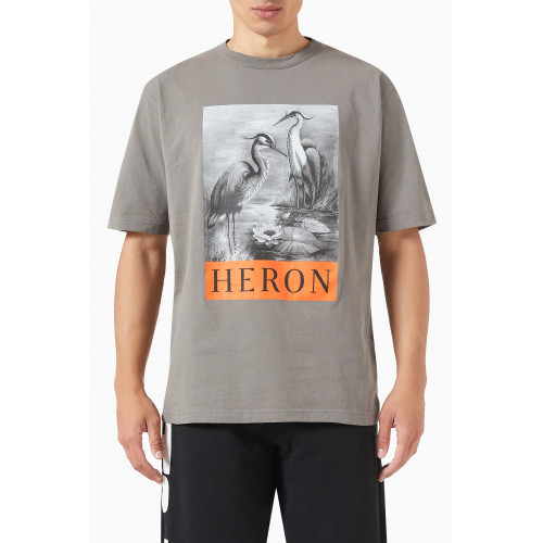 Heron Preston - Graphic Logo Print T-Shirt in Cotton