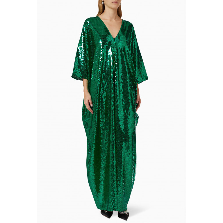 Taller Marmo - Gala Disco Kaftan Dress in Sequin