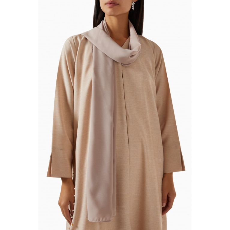Rauaa Official - Bead Embellished Abaya in Linen
