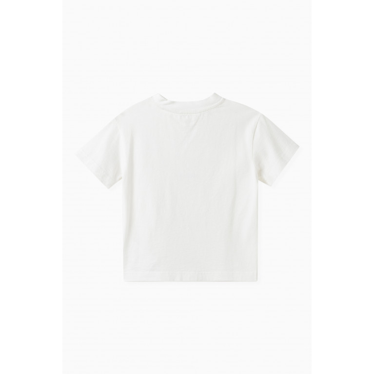 Palm Angels - Logo Crocodile T-shirt in Cotton White