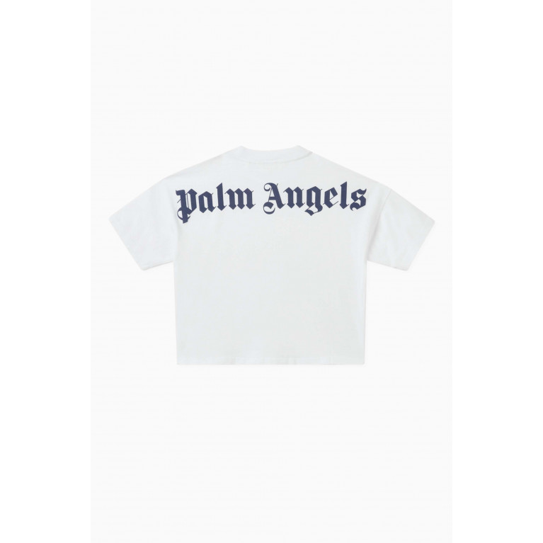 Palm Angels - Overlogo T-shirt in Cotton Blue