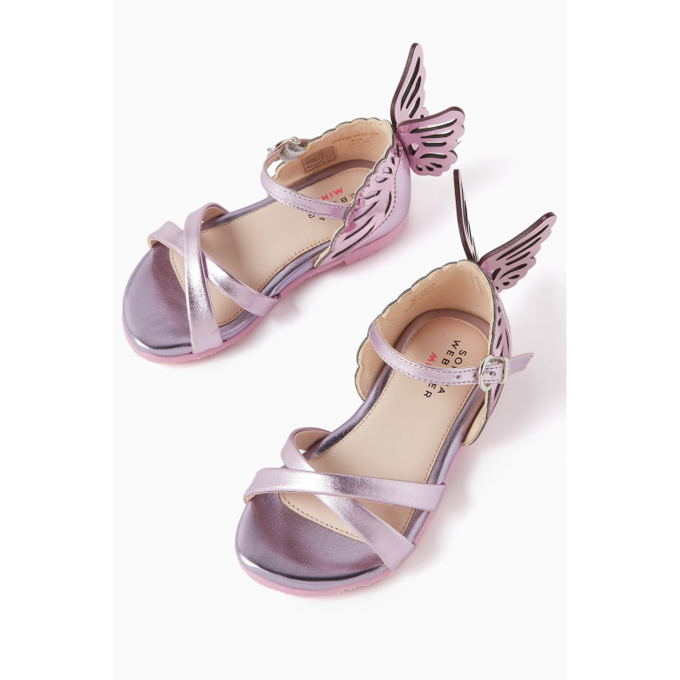 Sophia Webster - Heavenly Sandals in Rosa Metallic Leather