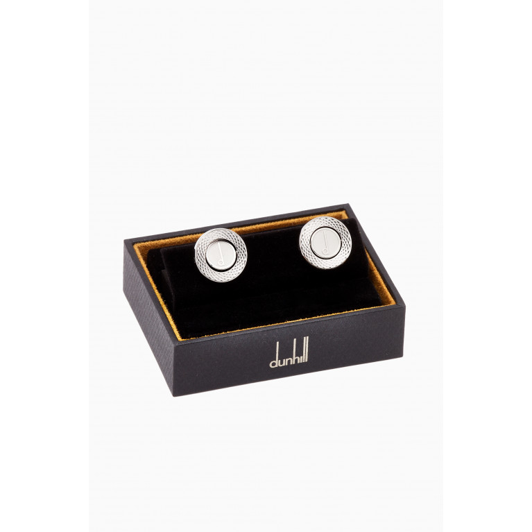 Dunhill - Series D Gyro Barley Cufflinks in Sterling Silver
