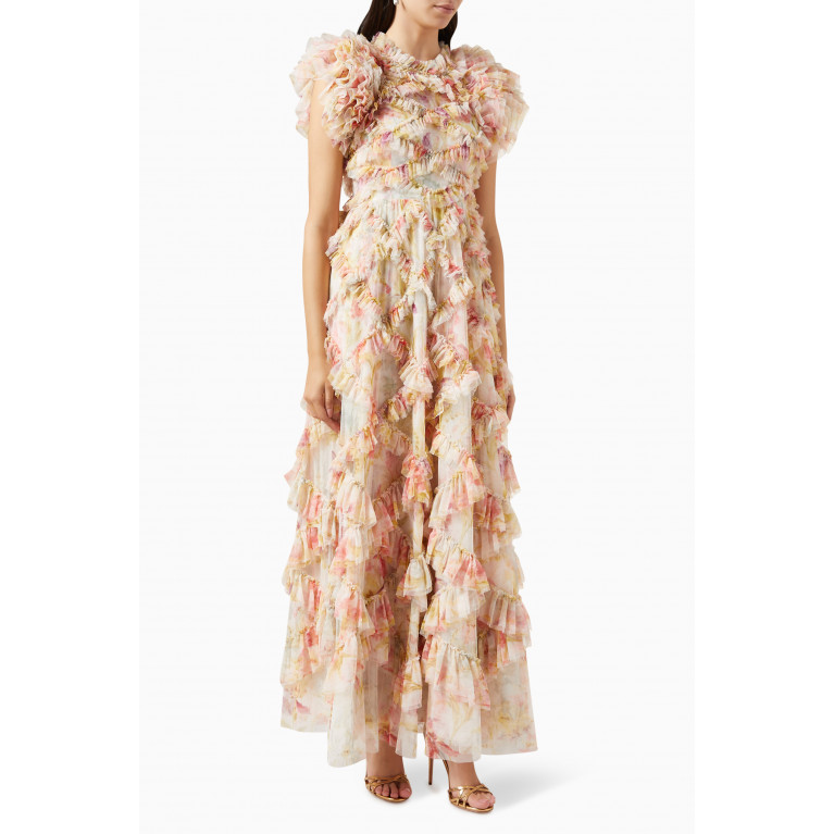 Needle & Thread - Iris Genevieve Floral-print Gown in Tulle