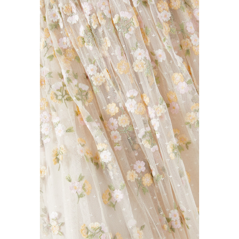 Needle & Thread - Wildflower Ditsy Maxi Gown in Tulle Neutral