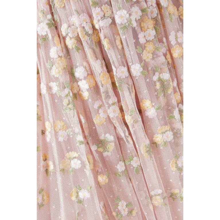 Needle & Thread - Wildflower Ditsy Maxi Gown in Tulle Pink