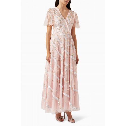 Needle & Thread - Dianella Sequin-embellished Gown in Tulle Pink
