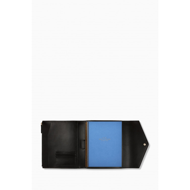 Smythson - Panama Flip A5 Writing Folder in Crossgrain Leather