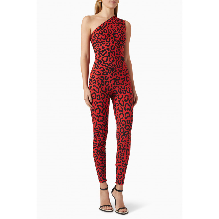 Dolce & Gabbana - One-shoulder Leopard-print Jumpsuit in Jersey