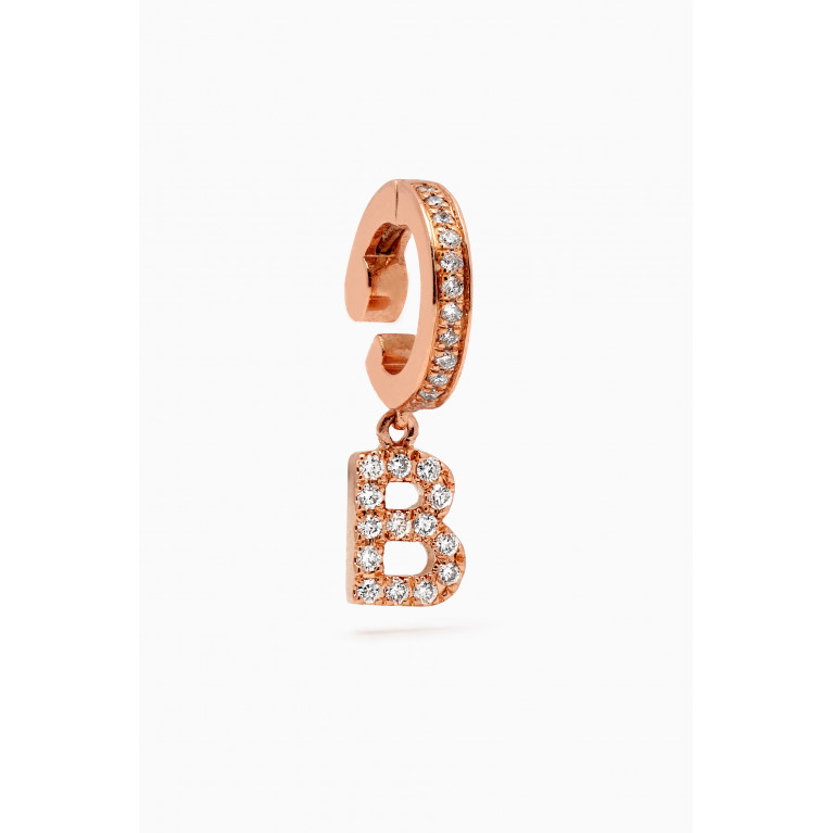 Savolinna - A2Z Letter "B" Single Ear Cuff in 18kt Rose Gold