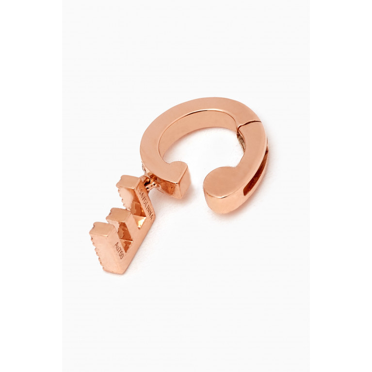 Savolinna - A2Z Letter "E" Single Ear Cuff in 18kt Rose Gold