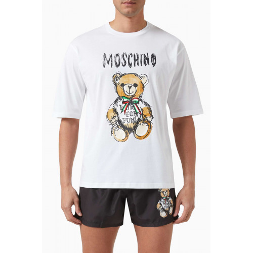 Moschino - Logo Print T-Shirt in Organic Cotton