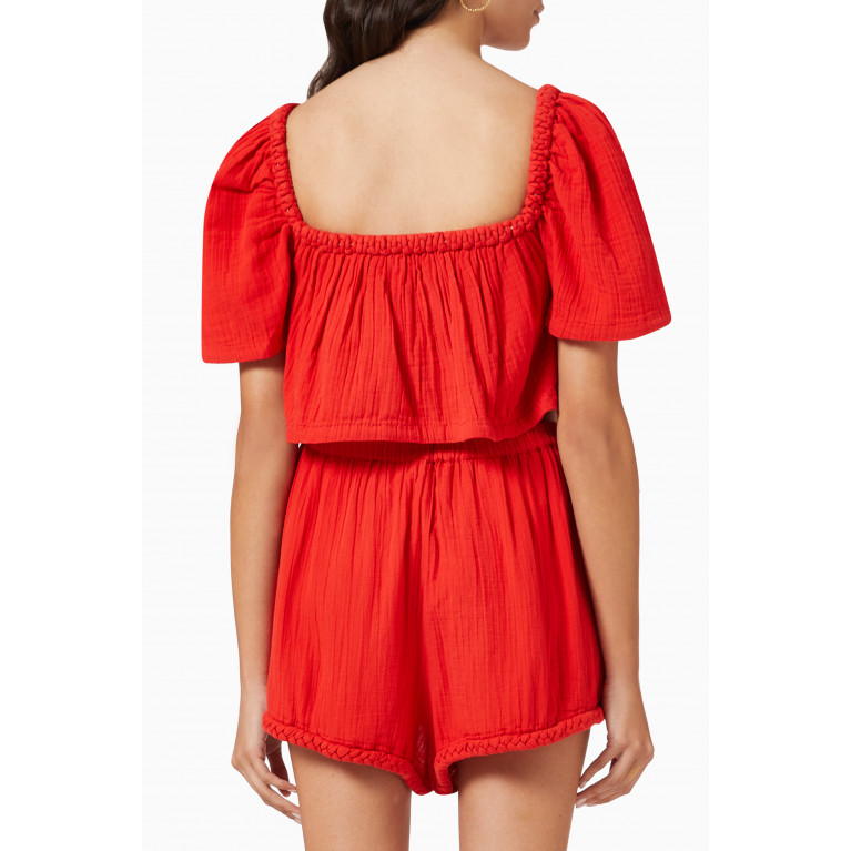 RHODE - Roja Cropped Top in Cotton