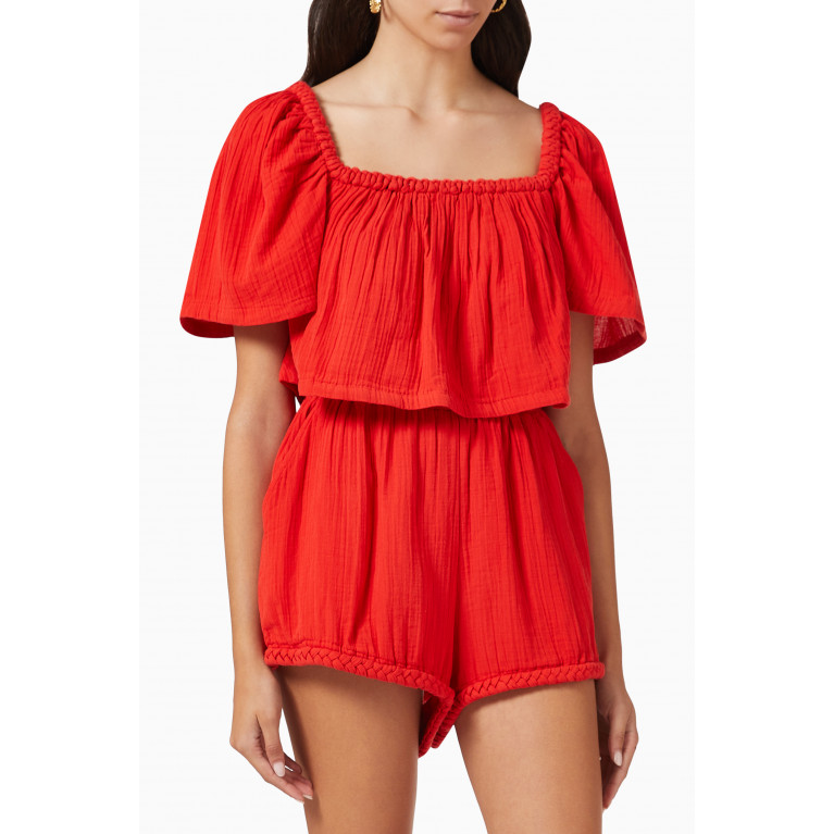 RHODE - Roja Cropped Top in Cotton