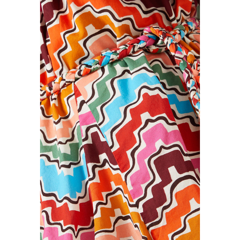 RHODE - Ozzie One-shoulder Mini Dress in Cotton Multicolour