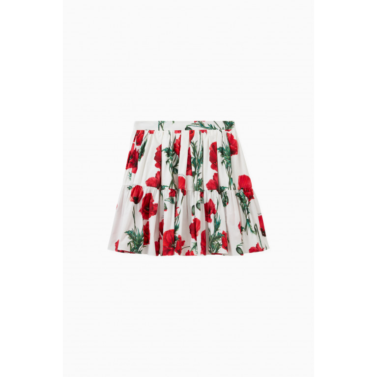 Dolce & Gabbana - Poppy Print Mini Skirt in Cotton