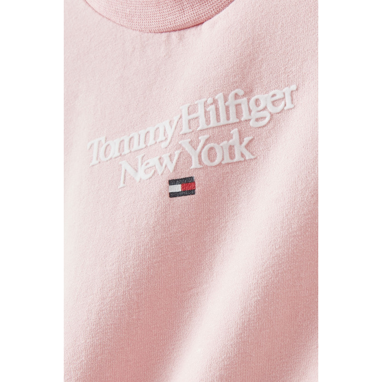Tommy Hilfiger - Logo Print T-shirt and Sweatpants, Set of Two Pink