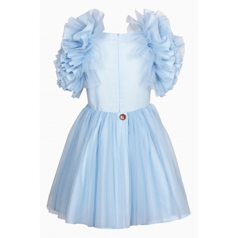 Jessie and James - Tiffany Dress in Cotton & Polyester Blue