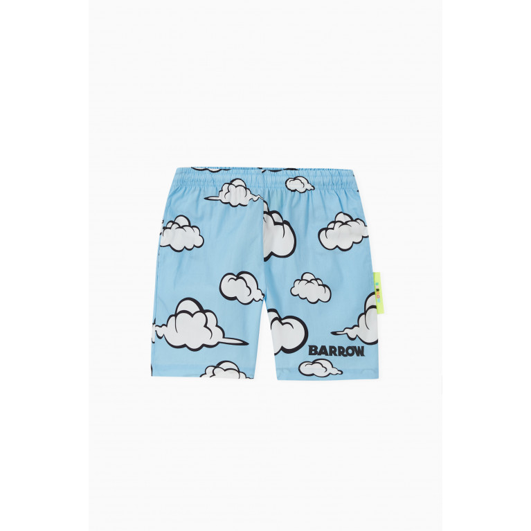 Barrow - Clouds Printed Shorts in Cotton