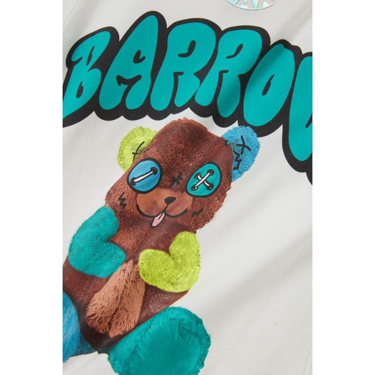 Barrow - Bear Graphic Print T-shirt in Cotton Neutral