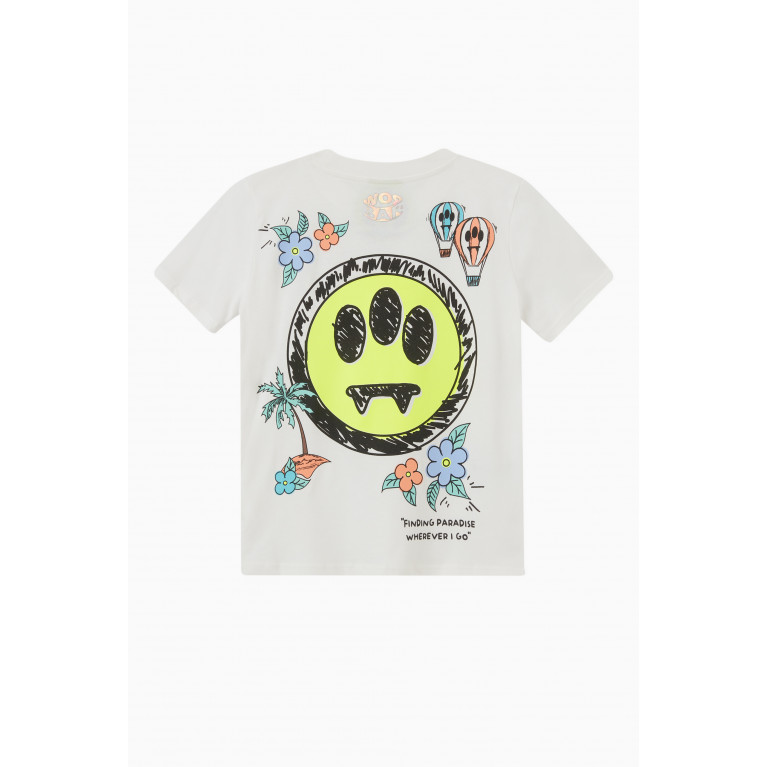 Barrow - Smiley Graphic Printed T-shirt in Cotton Neutral