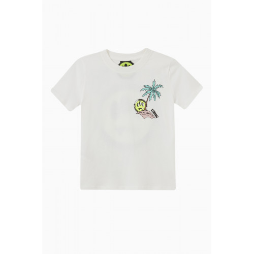 Barrow - Smiley Graphic Printed T-shirt in Cotton Neutral