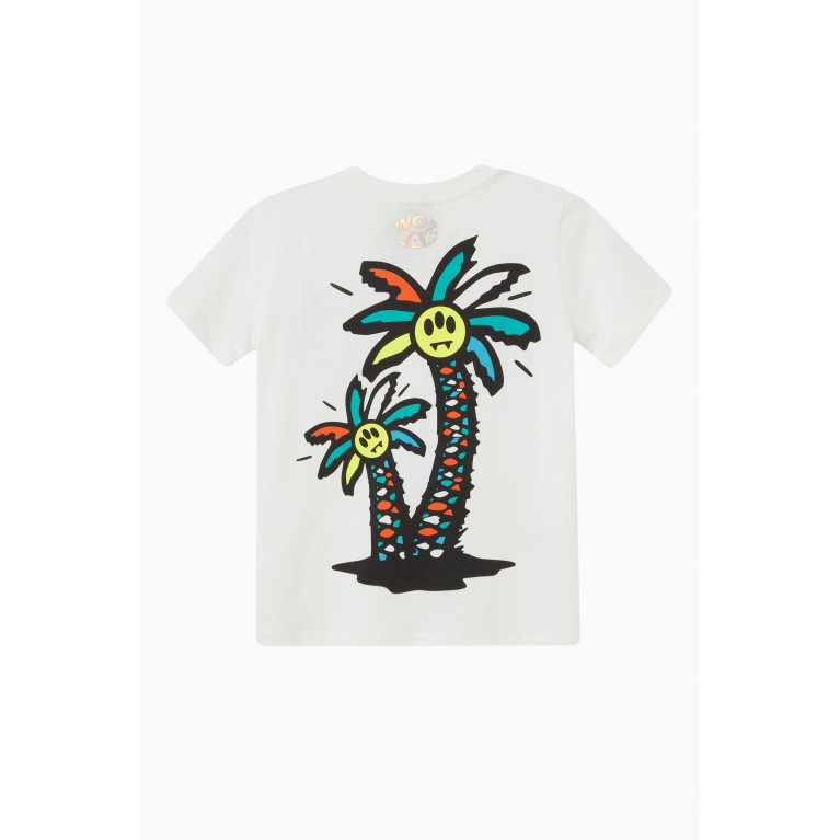 Barrow - Palm Graphic Printed T-shirt in Cotton Neutral