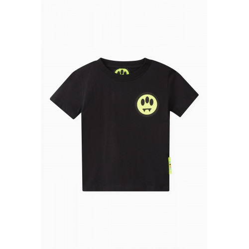 Barrow - Smiley-print T-shirt in Cotton Black