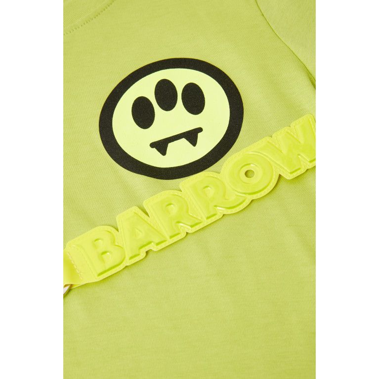 Barrow - Smiley-print T-shirt in Cotton Green