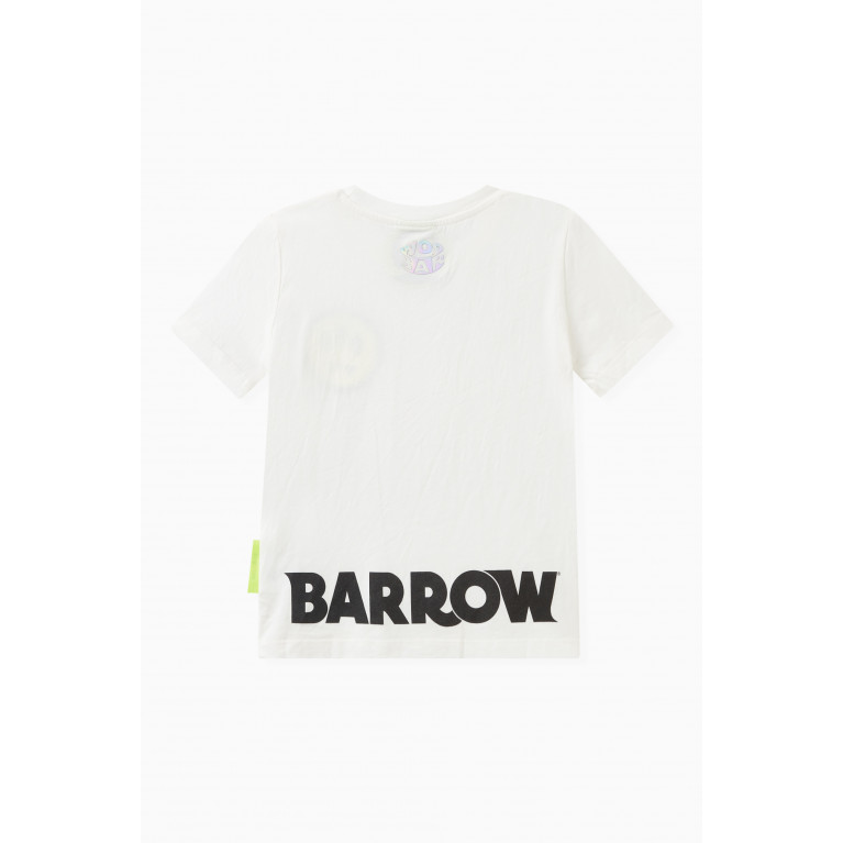 Barrow - Smiley-print T-shirt in Cotton Neutral
