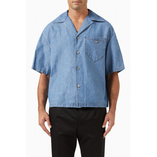 Prada - Chambray Bowling Shirt in Cotton