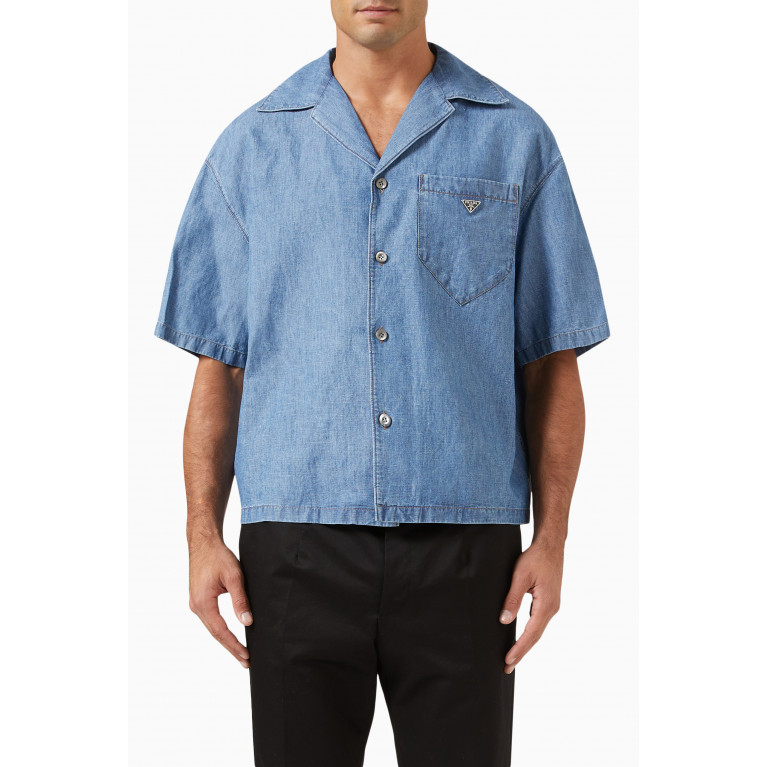 Prada - Chambray Bowling Shirt in Cotton