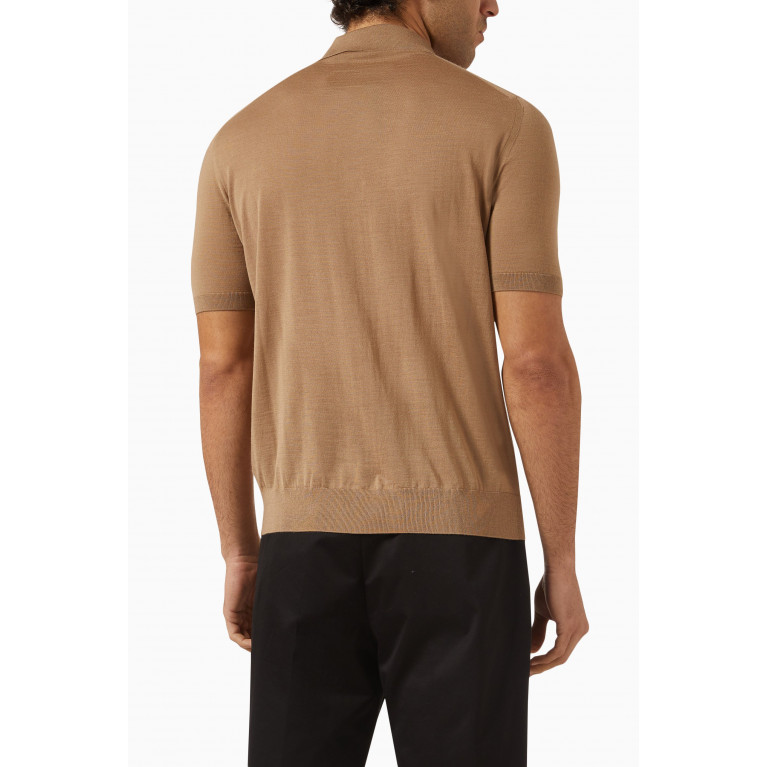 Prada - Polo Shirt in Wool Neutral