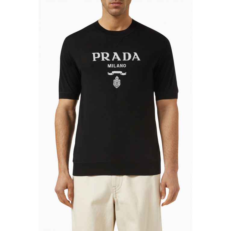 Prada - Logo Sweater in Lightweight Wool
