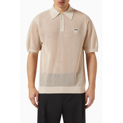 Prada - Logo Polo Shirt in Silk Blend