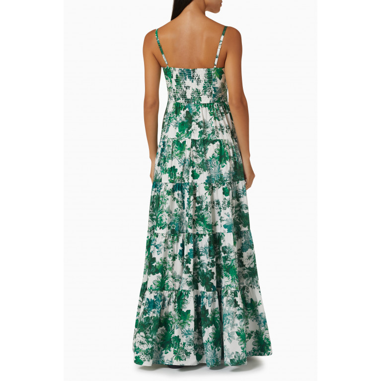 Cara Cara - Delilah Cut-out Maxi Dress in Cotton-poplin Green