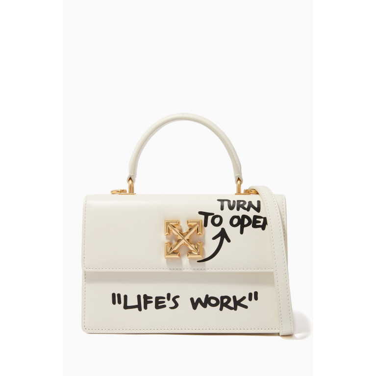 Off-White - Jitney 1.4 Top-handle Bag in Leather White