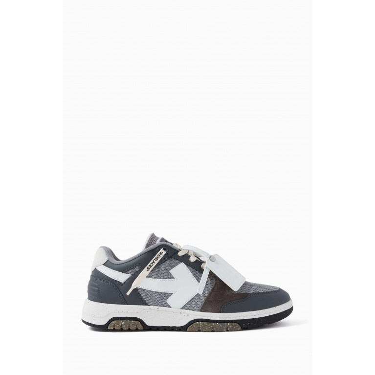 Off-White - Out Of Office Low-top Sneakers in Leather & Canvas Grey