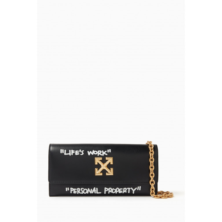 Off-White - Jitney Quote Wallet on Chain in Leather