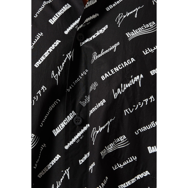 Balenciaga - Logomania Shirtdress in Cotton Poplin