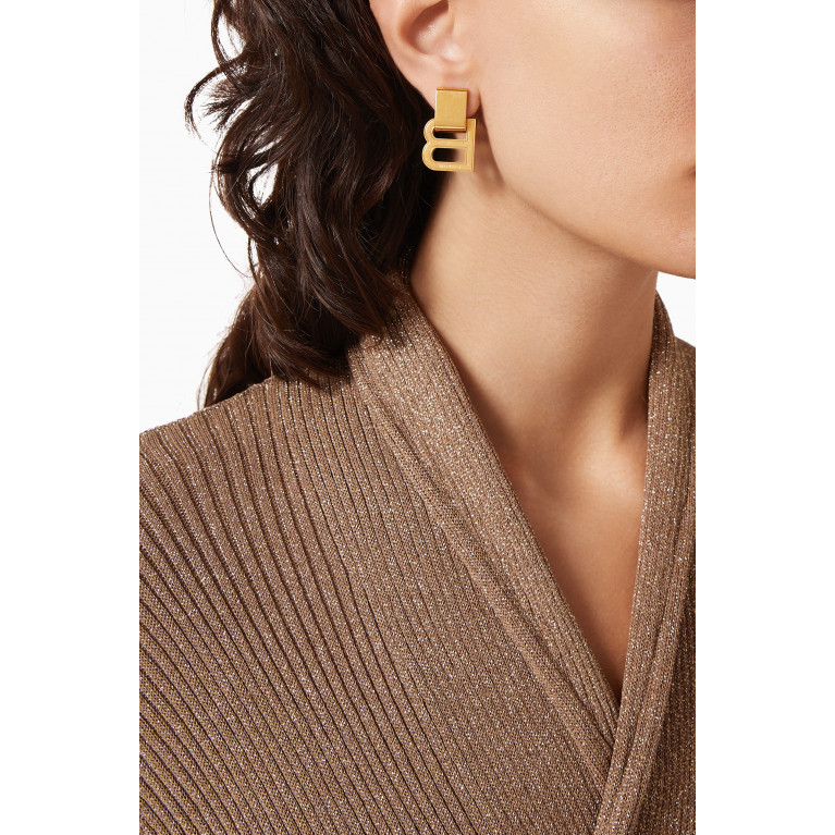 Balenciaga - Hourglass Earrings in Brass