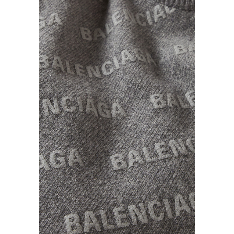 Balenciaga - Allover Logo Sweater in Cashmere Reflective Knit