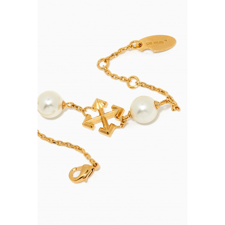Off-White - Pearl Arrow Bracelet in Brass