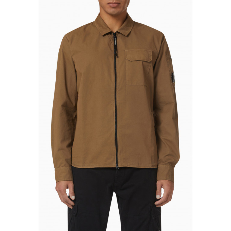 C.P. Company - Zipped Shirt in Cotton Garbandine