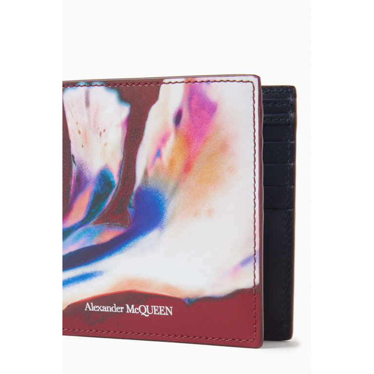 Alexander McQueen - Solarised Flower Billfold Wallet in Leather