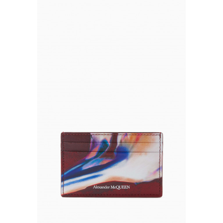Alexander McQueen - Solarised Flower Billfold Card Holder in Leather