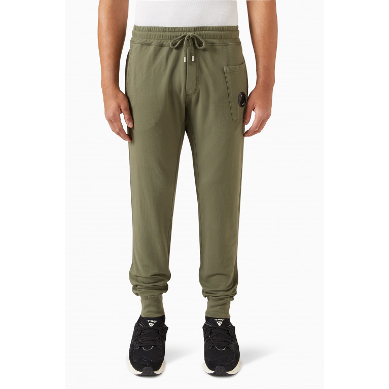 C.P. Company - Auxiliary Sweatpants in Cotton Fleece Green