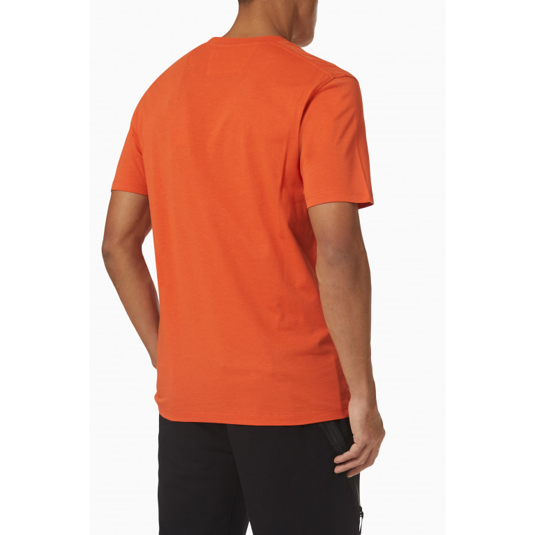 C.P. Company - Logo Compact Print T-shirt in 30/1 Cotton Jersey Orange