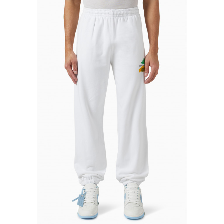 Off-White - Brush Arrow Slim Sweatpants in Cotton White